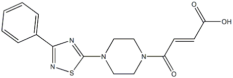 4-oxo-4-[4-(3-phenyl-1,2,4-thiadiazol-5-yl)piperazino]but-2-enoic acid 结构式