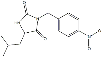 5-isobutyl-3-(4-nitrobenzyl)imidazolidine-2,4-dione 结构式