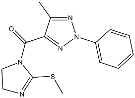 (5-methyl-2-phenyl-2H-1,2,3-triazol-4-yl)[2-(methylthio)-4,5-dihydro-1H-imidazol-1-yl]methanone 结构式