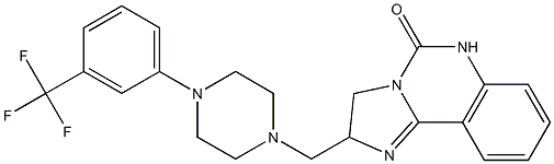 2-({4-[3-(trifluoromethyl)phenyl]piperazino}methyl)-2,6-dihydroimidazo[1,2-c]quinazolin-5(3H)-one 结构式