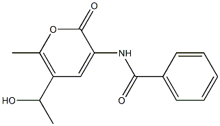 N-[5-(1-hydroxyethyl)-6-methyl-2-oxo-2H-pyran-3-yl]benzenecarboxamide 结构式