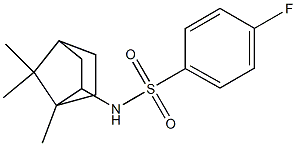 N1-(1,7,7-trimethylbicyclo[2.2.1]hept-2-yl)-4-fluorobenzene-1-sulfonamide 结构式