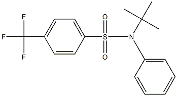 N-(tert-butyl)-N-phenyl-4-(trifluoromethyl)benzenesulfonamide 结构式