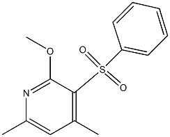 2-methoxy-4,6-dimethyl-3-(phenylsulfonyl)pyridine 结构式