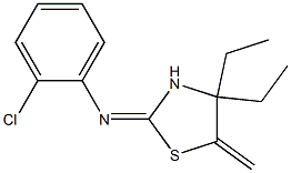 N1-(4,4-diethyl-5-methylidene-1,3-thiazolan-2-yliden)-2-chloroaniline 结构式