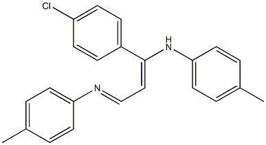 N-{1-(4-chlorophenyl)-3-[(4-methylphenyl)imino]-1-propenyl}-4-methylaniline 结构式