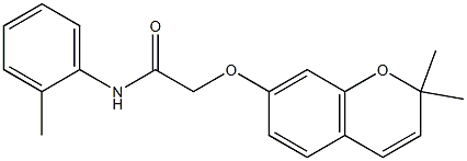 N1-(2-methylphenyl)-2-[(2,2-dimethyl-2H-chromen-7-yl)oxy]acetamide 结构式