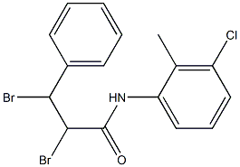 2,3-dibromo-N-(3-chloro-2-methylphenyl)-3-phenylpropanamide 结构式