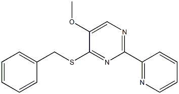 4-(benzylsulfanyl)-2-(2-pyridinyl)-5-pyrimidinyl methyl ether 结构式