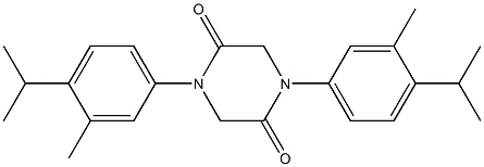 1,4-bis(4-isopropyl-3-methylphenyl)tetrahydro-2,5-pyrazinedione 结构式