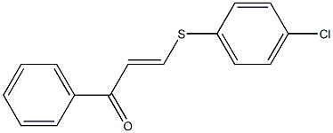 3-[(4-chlorophenyl)thio]-1-phenylprop-2-en-1-one 结构式