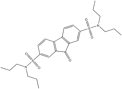 N2,N2,N7,N7-tetrapropyl-9-oxo-9H-fluorene-2,7-disulfonamide 结构式