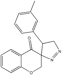 4',5'-dihydro-4'-(5-methylphenyl)spiro[2H-1-benzopyran-3(4H),3'-[3H]pyrazole]-4-one 结构式