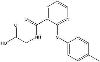 2-[({2-[(4-methylphenyl)thio]-3-pyridyl}carbonyl)amino]acetic acid 结构式