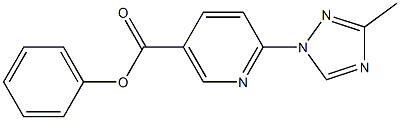 phenyl 6-(3-methyl-1H-1,2,4-triazol-1-yl)nicotinate 结构式