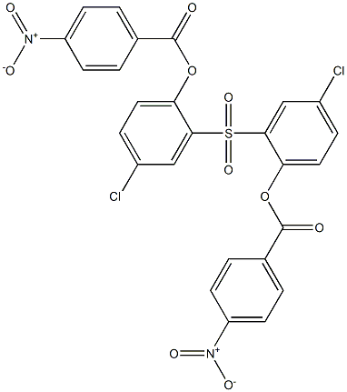 4-chloro-2-({5-chloro-2-[(4-nitrobenzoyl)oxy]phenyl}sulfonyl)phenyl 4-nitrobenzoate 结构式