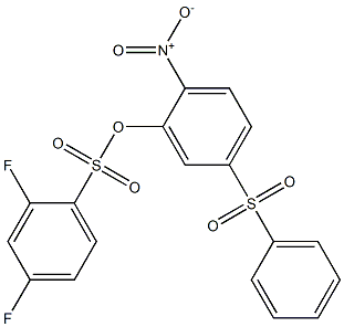 2-nitro-5-(phenylsulfonyl)phenyl 2,4-difluorobenzene-1-sulfonate 结构式