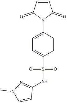 4-(2,5-dioxo-2,5-dihydro-1H-pyrrol-1-yl)-N-(1-methyl-1H-pyrazol-3-yl)benzenesulfonamide 结构式