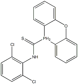 N-(2,6-dichlorophenyl)oxo(diphenyl)phosphoranecarbothioamide 结构式