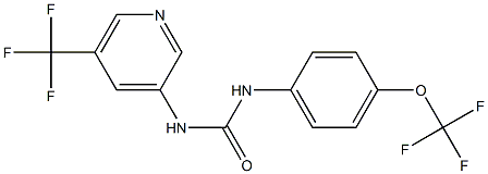 N-[4-(trifluoromethoxy)phenyl]-N'-[5-(trifluoromethyl)-3-pyridyl]urea 结构式