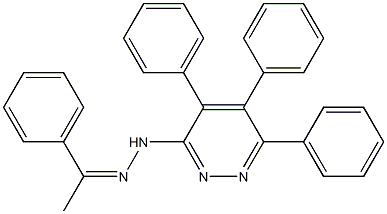 1-phenylethan-1-one 1-(4,5,6-triphenylpyridazin-3-yl)hydrazone 结构式