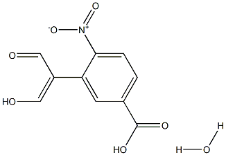 3-(1-formyl-2-hydroxyvinyl)-4-nitrobenzoic acid hydrate 结构式