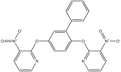 3-nitro-2-({5-[(3-nitropyridin-2-yl)oxy][1,1'-biphenyl]-2-yl}oxy)pyridine 结构式