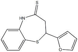 2-(2-furyl)-2,3,4,5-tetrahydro-1,5-benzothiazepine-4-thione 结构式