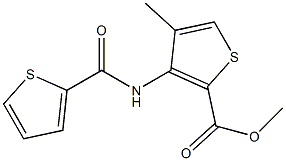 methyl 4-methyl-3-[(2-thienylcarbonyl)amino]thiophene-2-carboxylate 结构式