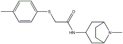 N-(8-methyl-8-azabicyclo[3.2.1]oct-3-yl)-2-[(4-methylphenyl)thio]acetamide 结构式