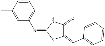 5-benzylidene-2-[(3-methylphenyl)imino]-1,3-thiazolan-4-one 结构式