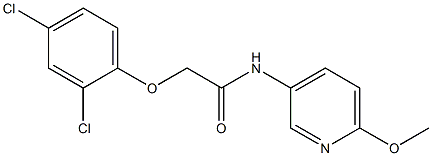 2-(2,4-dichlorophenoxy)-N-(6-methoxy-3-pyridinyl)acetamide 结构式