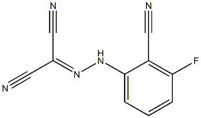 2-[2-(2-cyano-3-fluorophenyl)hydrazono]malononitrile 结构式