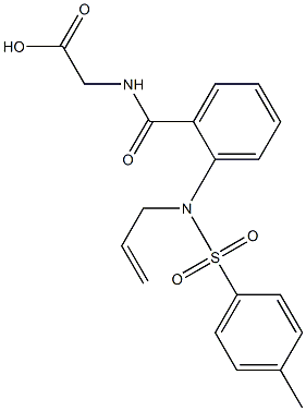 2-[(2-{allyl[(4-methylphenyl)sulfonyl]amino}benzoyl)amino]acetic acid 结构式