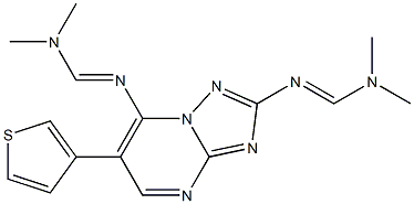 N'-[2-{[(dimethylamino)methylene]amino}-6-(3-thienyl)[1,2,4]triazolo[1,5-a]pyrimidin-7-yl]-N,N-dimethyliminoformamide 结构式