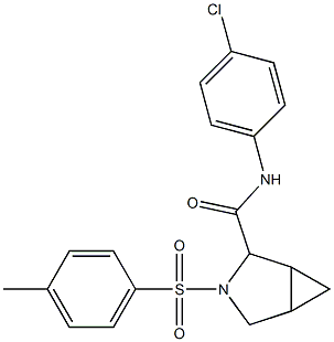 N-(4-chlorophenyl)-3-[(4-methylphenyl)sulfonyl]-3-azabicyclo[3.1.0]hexane-2-carboxamide 结构式