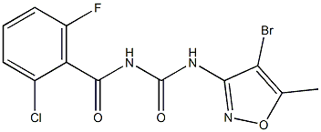 N-(4-bromo-5-methylisoxazol-3-yl)-N'-(2-chloro-6-fluorobenzoyl)urea 结构式