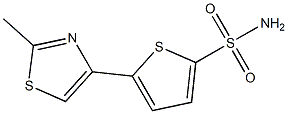 5-(2-methyl-1,3-thiazol-4-yl)thiophene-2-sulfonamide 结构式