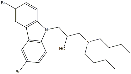 1-(3,6-dibromo-9H-carbazol-9-yl)-3-(dibutylamino)propan-2-ol 结构式