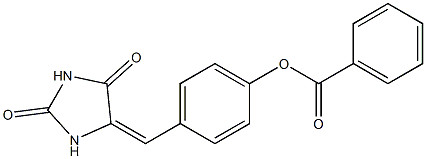 4-[(2,5-dioxotetrahydro-1H-imidazol-4-yliden)methyl]phenyl benzoate 结构式