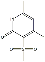 4,6-dimethyl-3-(methylsulfonyl)-2(1H)-pyridinone 结构式