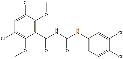 N-(3,5-dichloro-2,6-dimethoxybenzoyl)-N'-(3,4-dichlorophenyl)urea 结构式