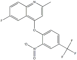 6-fluoro-2-methyl-4-[2-nitro-4-(trifluoromethyl)phenoxy]quinoline 结构式