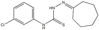 N1-(3-chlorophenyl)-2-cycloheptylidenhydrazine-1-carbothioamide 结构式