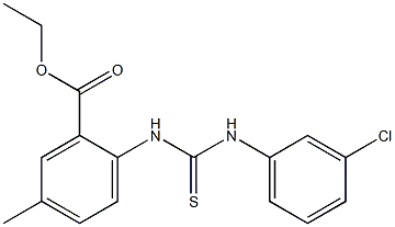 ethyl 2-{[(3-chloroanilino)carbothioyl]amino}-5-methylbenzoate 结构式