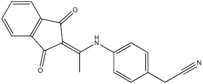 2-(4-{[1-(1,3-dioxo-1,3-dihydro-2H-inden-2-yliden)ethyl]amino}phenyl)acetonitrile 结构式