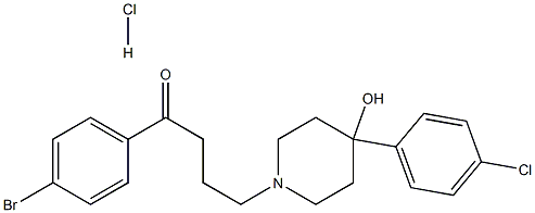 1-(4-bromophenyl)-4-[4-(4-chlorophenyl)-4-hydroxypiperidino]butan-1-one hydrochloride 结构式