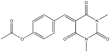 4-{[1,3-dimethyl-2,4,6-trioxotetrahydro-5(2H)-pyrimidinyliden]methyl}phenyl acetate 结构式