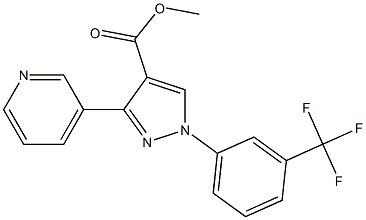 methyl 3-(3-pyridinyl)-1-[3-(trifluoromethyl)phenyl]-1H-pyrazole-4-carboxylate 结构式