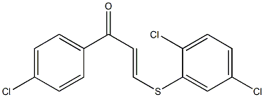 1-(4-chlorophenyl)-3-[(2,5-dichlorophenyl)thio]prop-2-en-1-one 结构式